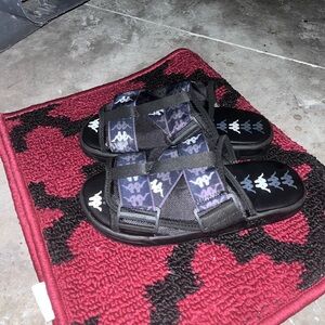 Kappa Black and Blue Strap Sandals